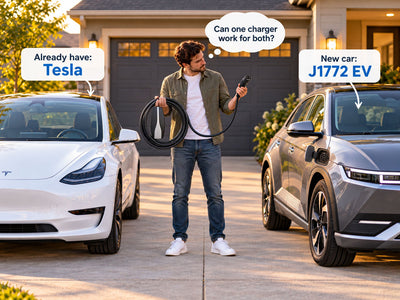 One Portable Charger for Tesla and J1772 EVs