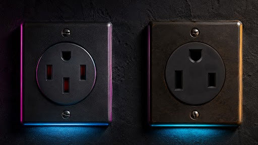 NEMA 14-50 and NEMA 6-50 outlets side by side for EV charging comparison