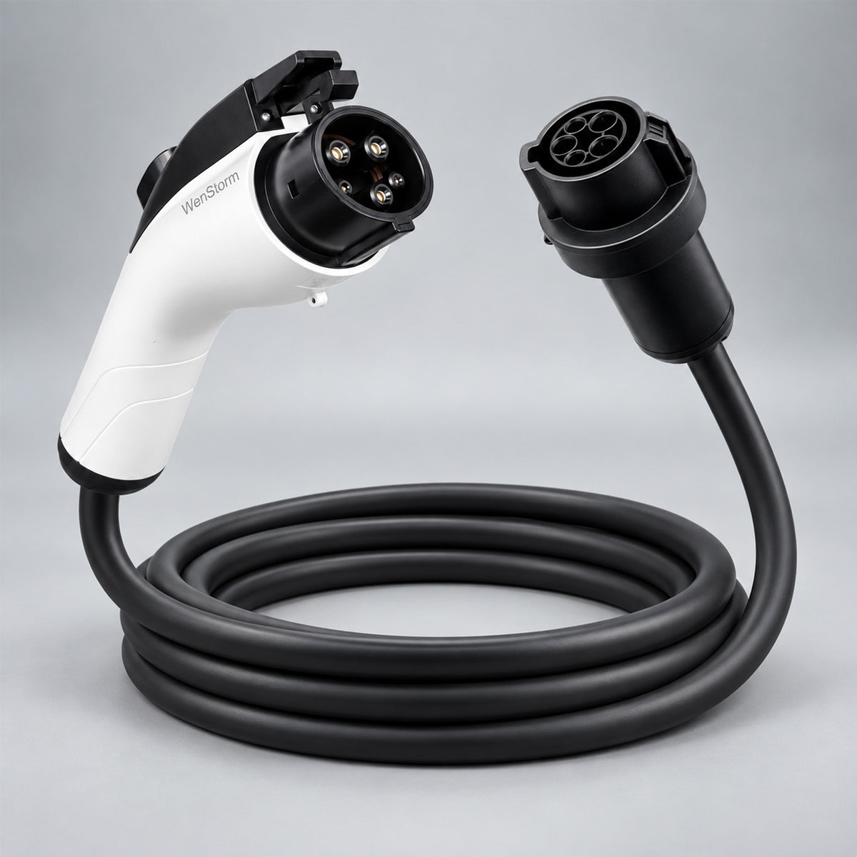 WenStorm EV charging extension cords for J1772 vehicles, with 32A and 50A options in multiple lengths.