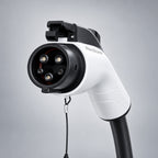 WenStorm J1772 EV extension cord car-side plug with five contact sockets, a white handle