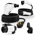 WenStorm 32A NACS portable charger, adapter, 50ft extension cord, and wall mount holder