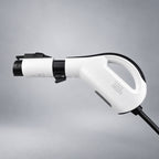 A nacs portable charger connected with a nacs-to-J1772