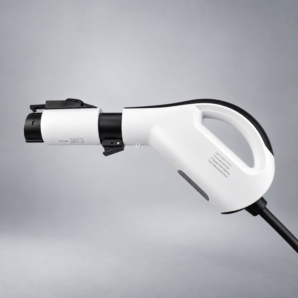 A nacs portable charger connected with a nacs-to-J1772