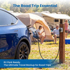 WenStorm 16A portable EV charger for road trips, RV parks, travel backup charging, and Level 1 household outlet charging