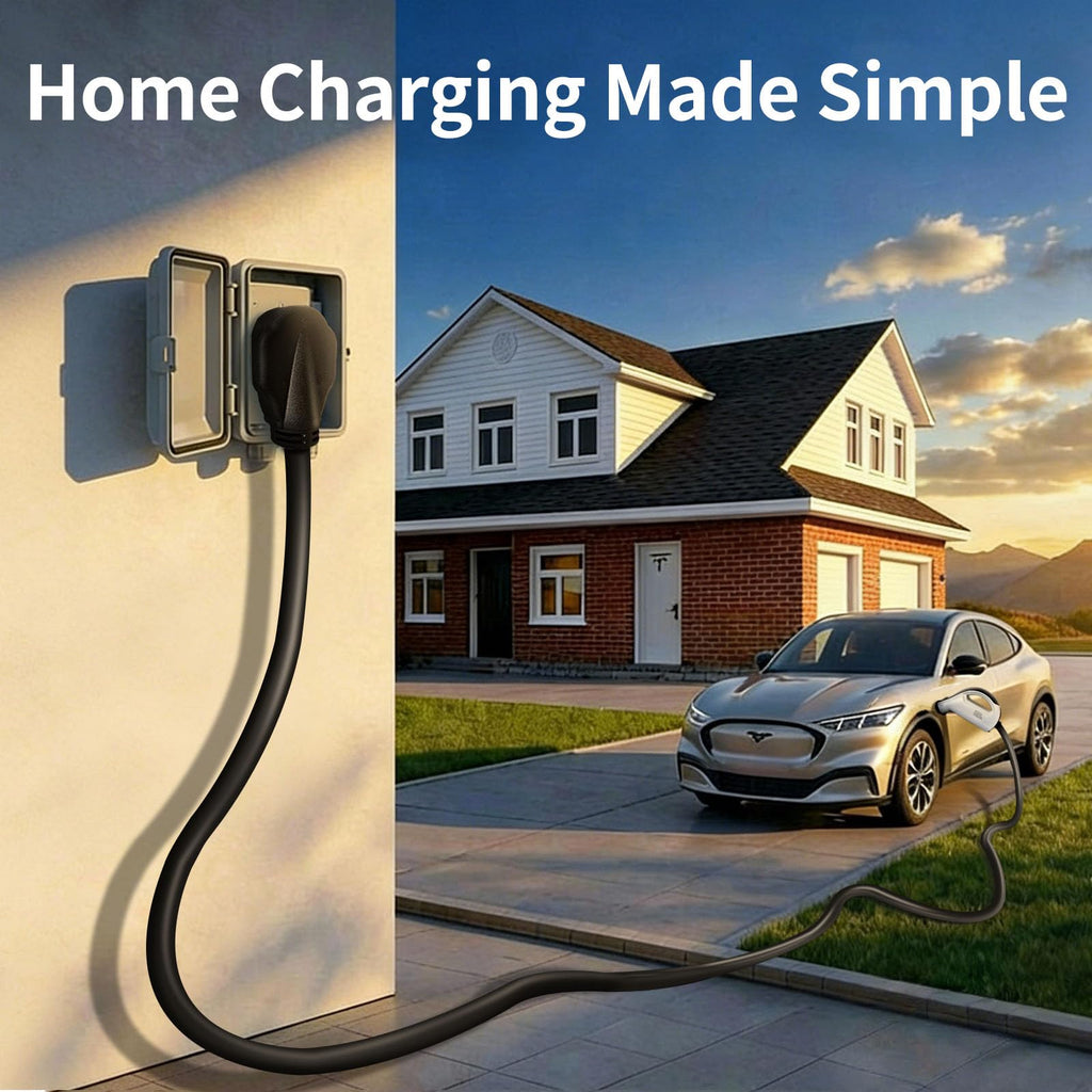 WenStorm 32A NEMA 14-50 portable EV charger for simple Level 2 home charging from a 240V outlet
