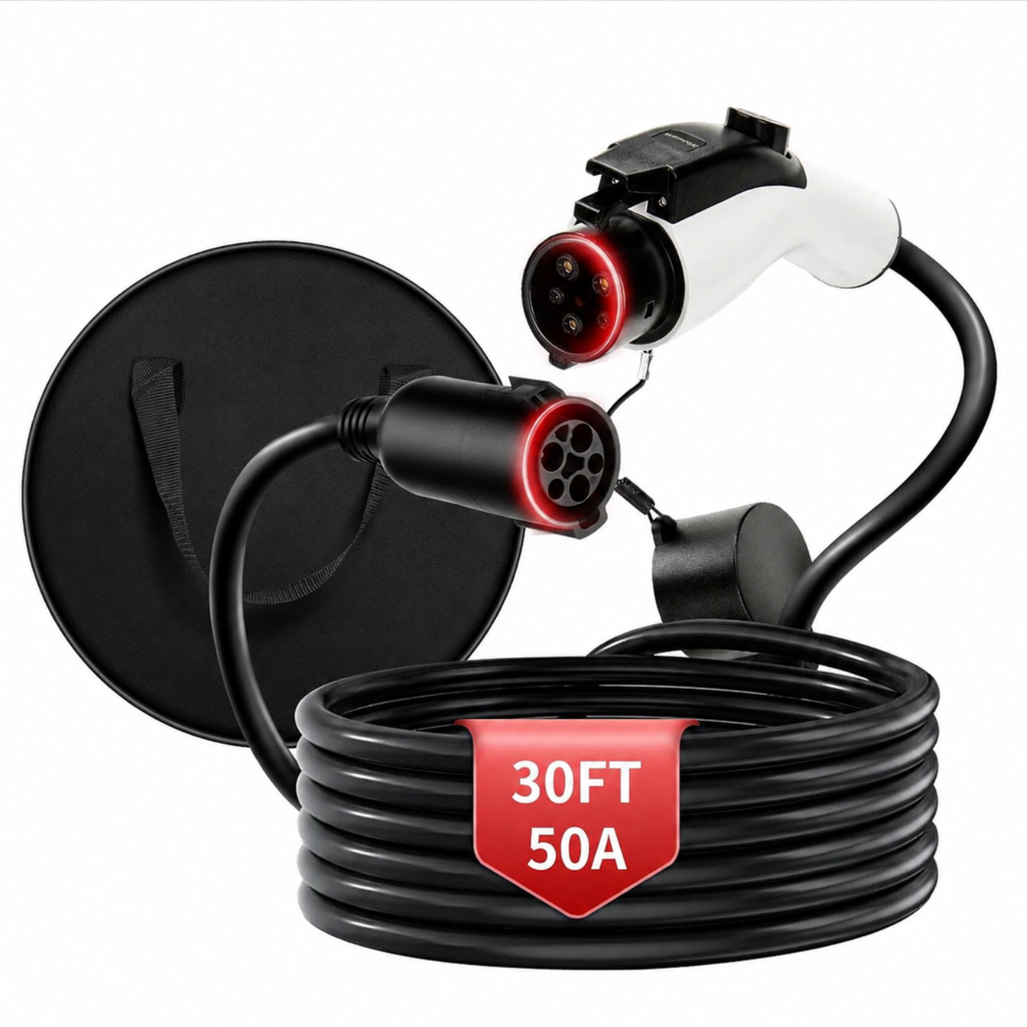 WenStorm 50A 30FT J1772 EV extension cable for home, driveway, and garage EV charging