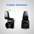 WenStorm J1772 EV charger holder front dimensions showing 2.7 inch hook width, 5.51 inch height, and 3.15 inch base
