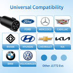 WenStorm J1772 EV extension cable compatible with Ford, Mercedes, Cadillac, Rivian, Hyundai, Chevrolet, Kia, BMW, Volkswagen, and other J1772 EVs