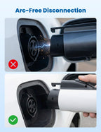 WenStorm NACS to J1772 adapter with button release for safer arc-free disconnection from J1772 EV charging port