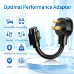 WenStorm NEMA 10-30P adapter for Tesla Gen 2 Mobile Connector with copper alloy pins, flexible cable, durable build, and ETL certification