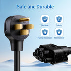 WenStorm NEMA 14-50P adapter with flame-retardant, waterproof, durable design for safe Tesla Level 2 EV charging