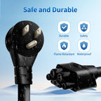 WenStorm NEMA 5-15P adapter with durable, safety-focused, ETL-certified design for Tesla Level 1 household charging