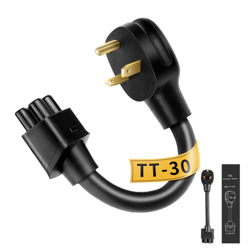 WenStorm NEMA TT-30P adapter for Tesla Gen 2 Mobile Connector with 120V RV outlet charging plug