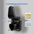 WenStorm Tesla NACS EV charger holder installation instructions with screws and wall anchors for wall mounting