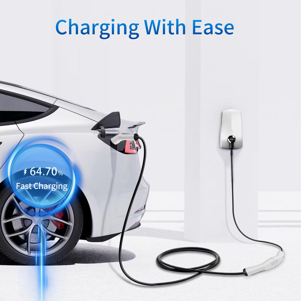 WenStorm Tesla NACS extension cord for easy home garage charging with Tesla wall charger and electric vehicle