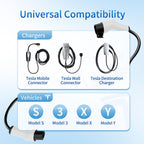 WenStorm Tesla NACS extension cord compatible with Tesla Mobile Connector, Wall Connector, Destination Charger, Model S, Model 3, Model X, and Model Y